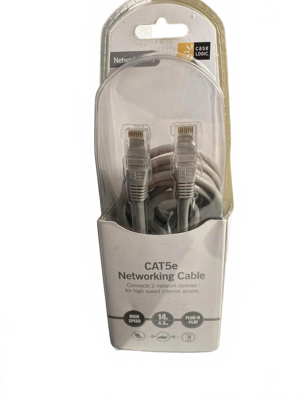 New Case Logic CAT5e Networking Cable High Speed 14FT/4.3M